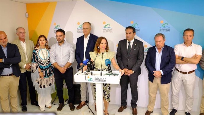 La delegada de la Junta de Andalucía en Málaga, Patricia Navarro, en rueda de prensa