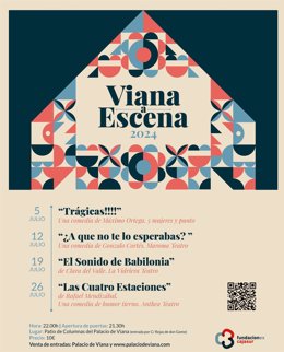 Cartel del ciclo teatral estival 'Viana Escena'.