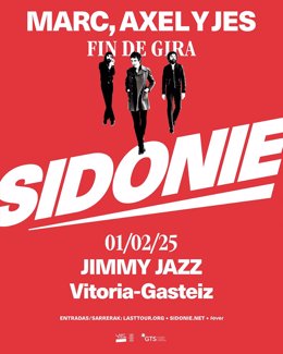 Sidonie actuará en Vitoria-Gasteiz