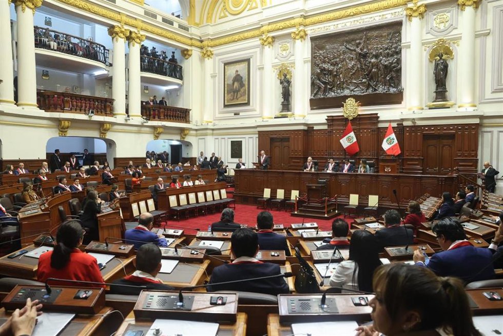 Archivo - Vista general del Congreso de Perú