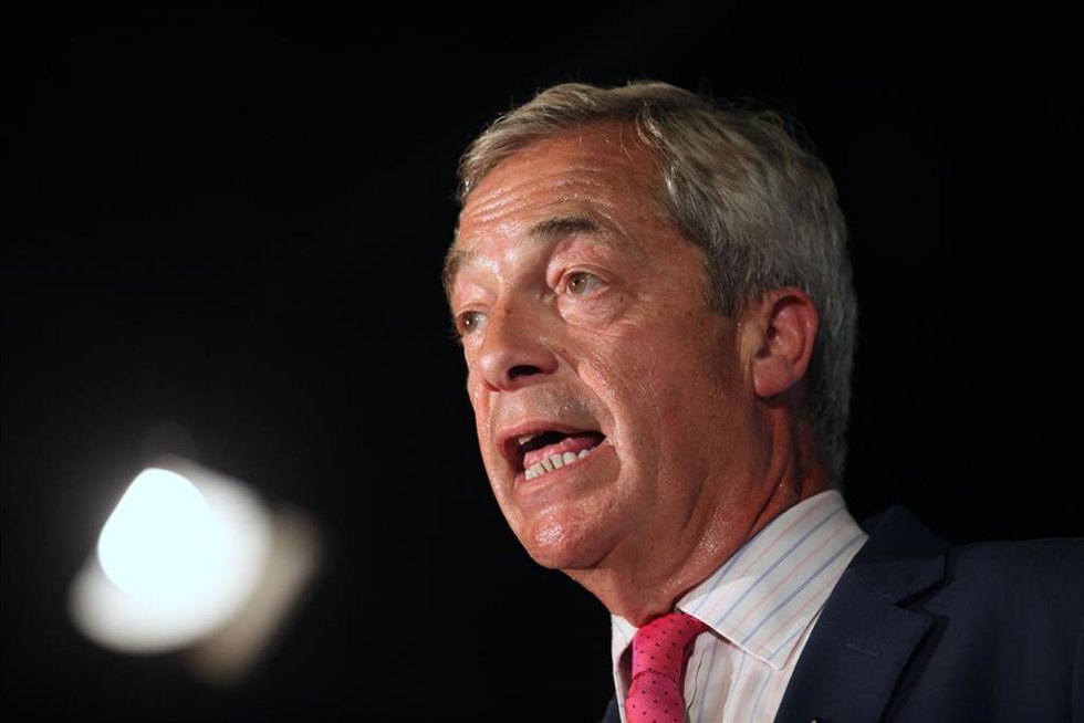 El líder del partido Reforma, Nigel Farage