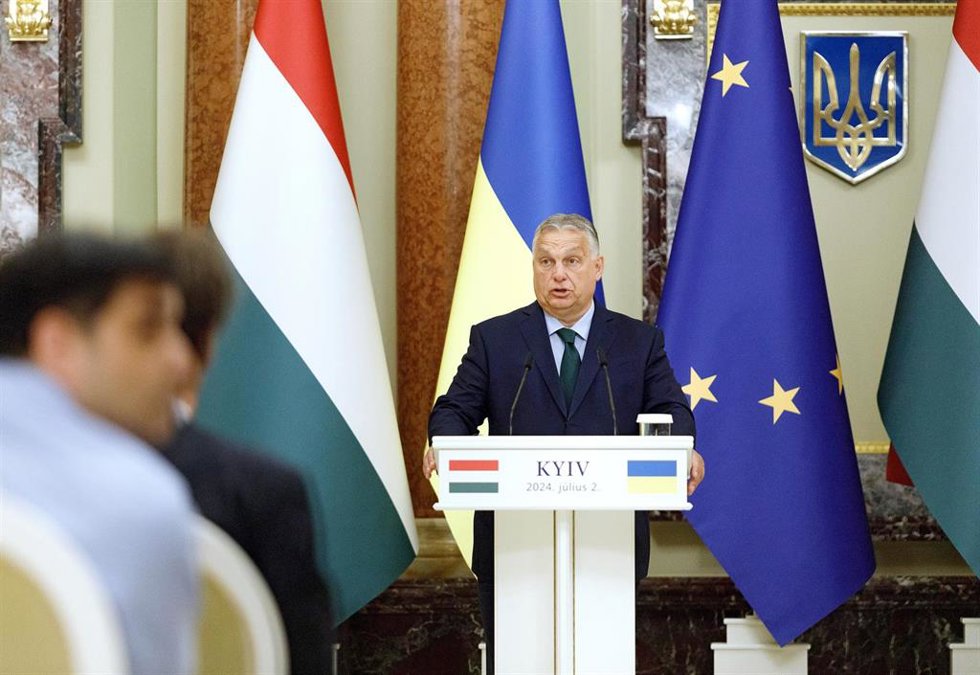 El primer ministro de Hungría, Viktor Orbán, en Kiev