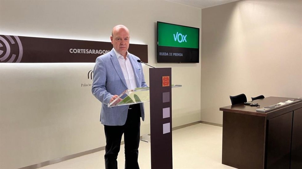 Archivo - El portavoz de VOX en las Cortes de Aragón, Santiago Morón.