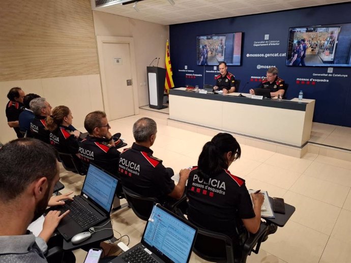 Rueda de prensa de Mossos d'Esquadra sobre el plan de seguridad estival.