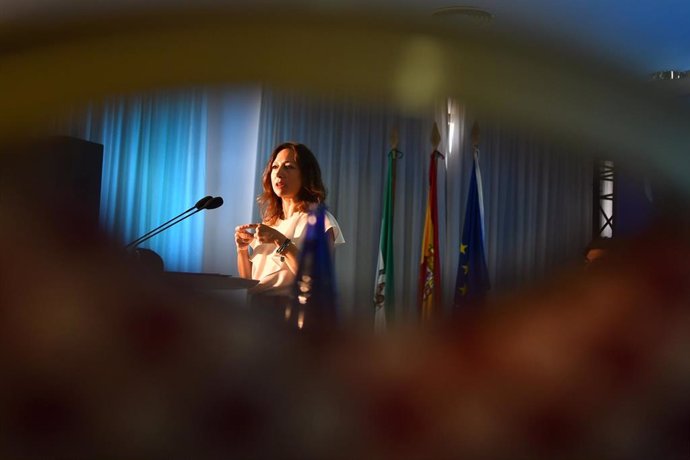 La presidenta del PP de Málaga, Patricia Navarro, en una acto en Mijas