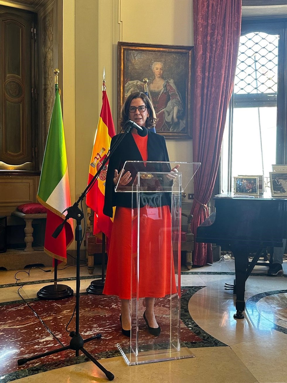 La presidenta de la Asociación Española de Banca (AEB), Alejandra Kindelán, participa en el 'Diálogo Italo-Español de servicios financieros'