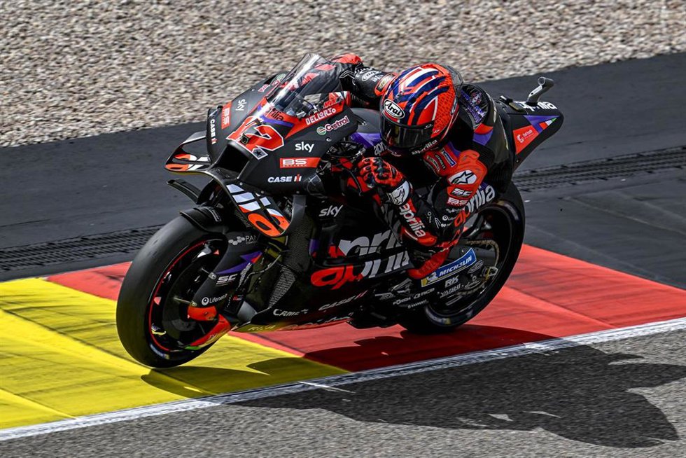 El piloto español de MotoGP Maverick Viñales (Aprilia), en el Gran Premio de Alemania 2024.