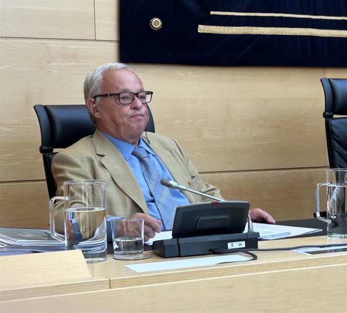 El consejero de Cultura, Turismo y Deporte, en su comparecencia en las Cortes.