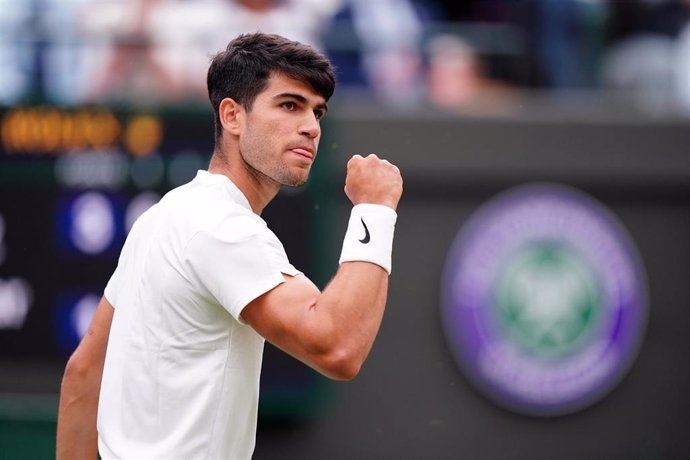 El tenista español Carlos Alcaraz en el torneo de Wimbledon.