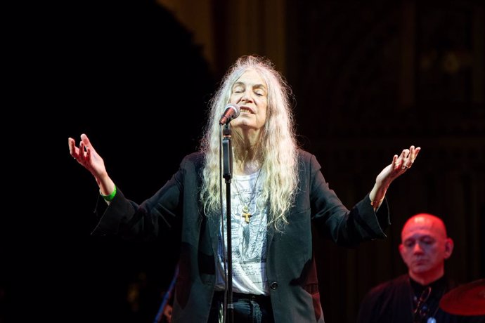 La cantant nord-americana Patti Smith aquest divendres als Jardins de Pedralbes de Barcelona.