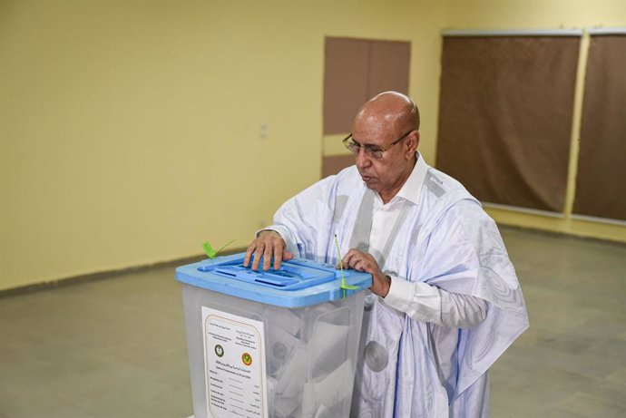 June 29, 2024, Nouakchott, Nouakchott, Mauritania: Nicolas Remene / Le Pictorium - .Presidential elections in Mauritania - .29/06/2024  -  Mauritania / Nouakchott / Nouakchott  -  The President of Mauritania and leader of the Union for the Republic, Moham