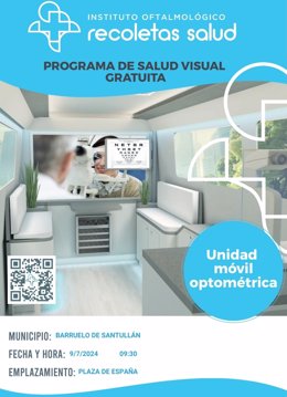 Una unidad móvil ofrecerá el martes revisiones oftalmológicas gratuitas en Barruelo de Santullán (Palencia).