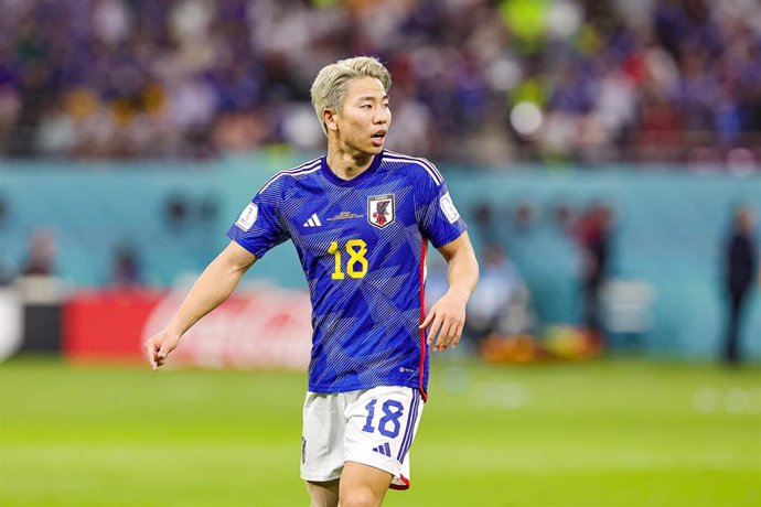 Archivo - Takuma Asano (18) of Japan during the FIFA World Cup 2022, Group E football match between Germany and Japan on November 23, 2022 at Khalifa International Stadium in Ar-Rayyan, Qatar - Photo Nigel Keene / ProSportsImages / DPPI