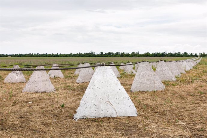 Fortificacions anticarro a la regió de Donetsk, a Ucraïna