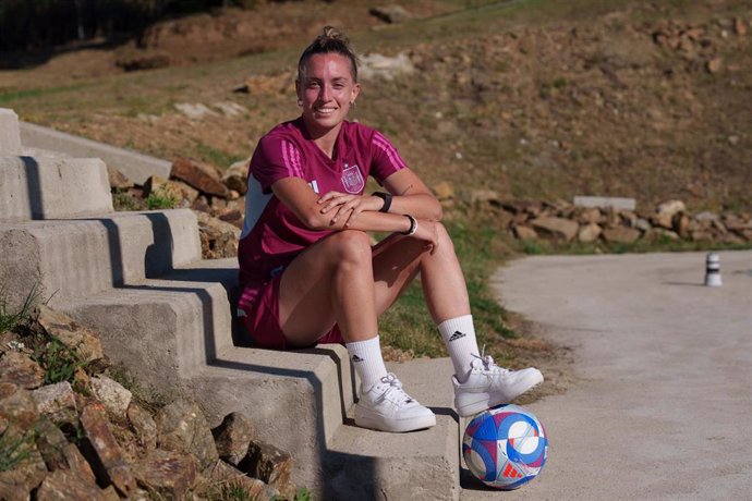 Eva Navarro poses for portrait during the Media Day of Spain Women Team for the Paris 24 Olympics Games celebrated at Ciudad Deportiva Los Angeles de San Rafael on July 3, 2024 in Madrid, Spain.