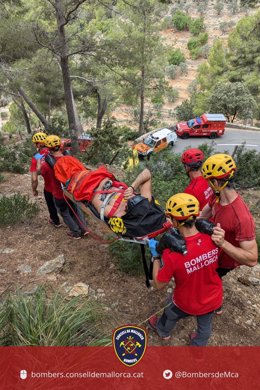 Un escalador sufre fractura abierta de tobillo tras caer en el muro de Caimari