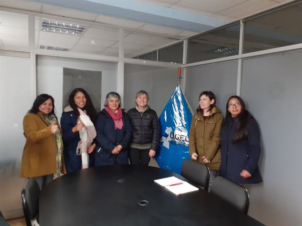 Natlia Riera, cuarta desde la izquierda, ha visitado seis proyectos en Perú