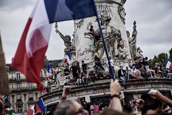 Imagen de archivo de protestas en Francia 