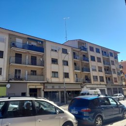 Alumbrado en el Barrio del Perpetuo Socorro de Huesca.