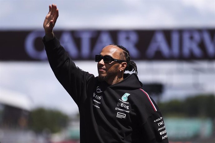 El piloto británico Lewis Hamilton (Mercedes), en el GP de Gran Bretaña 2024. 