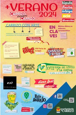 Cartel de la XVII Feria del Lúpulo y la cerveza de Carrizo (León).