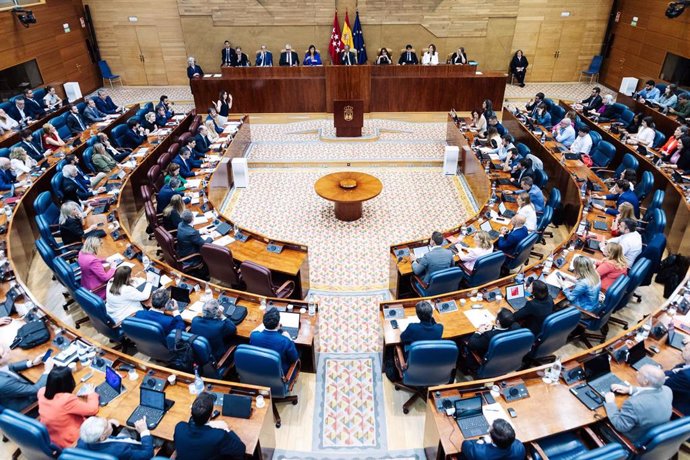 Un pleno en la Asamblea de Madrid.