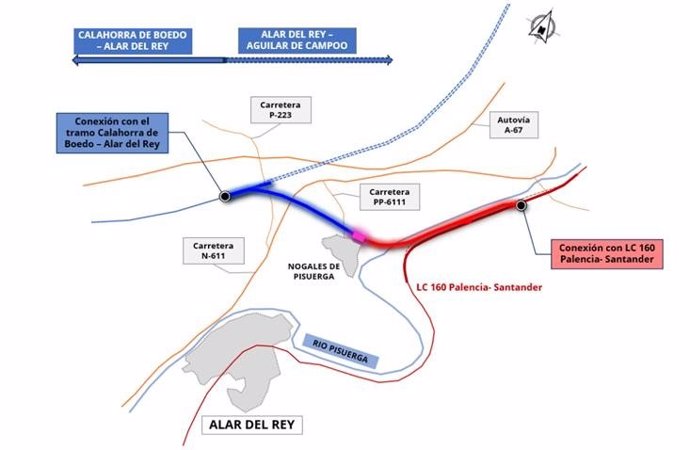 Nuevo enlace en Palencia que permitirá adelantar tres años la llegada de la alta velocidad a Cantabria