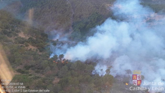 Incendio en San Esteban del Valle (Ávila).