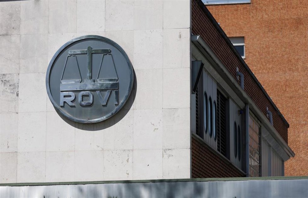 Archivo - Fachada de la sede de Laboratorios Farmacéuticos Rovi, a 29 de marzo de 2023, en Madrid (España). Laboratorios Farmacéuticos Rovi es una compañía farmacéutica española, cuyo rango de ventas es superior a los 30 millones de euros y ocupa la pos
