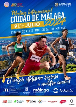 Cartel de la tercera edición del Meeting Internacional de Atletismo Ciudad de Málaga