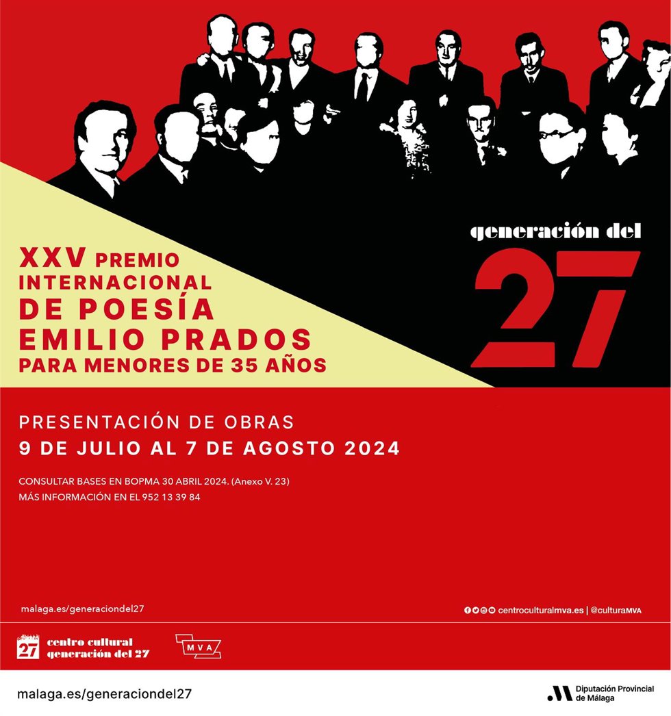 La Diputación de Málaga abre la convocatoria del premio internacional de poesía Emilio Prados