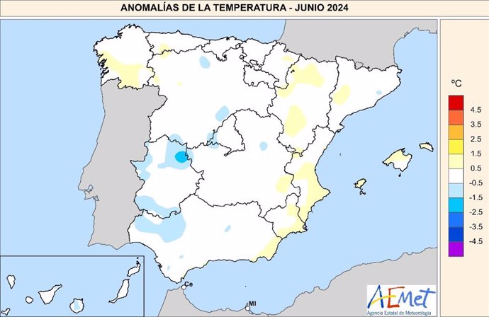 Junio fue el primer mes con carácter frío en España desde abril de 2022.