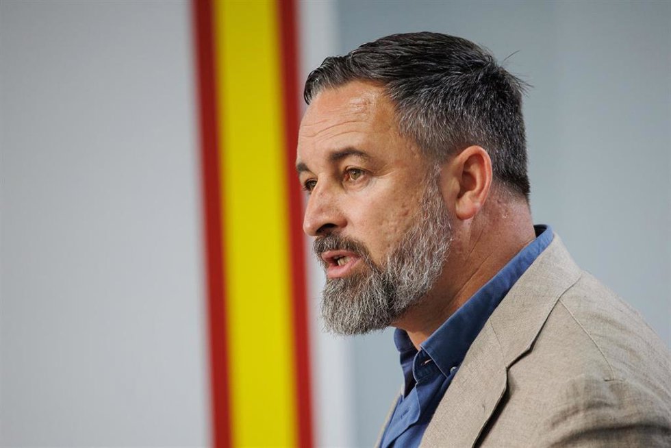 El presidente de VOX, Santiago Abascal, a 9 de junio de 2024, en Madrid (España). 