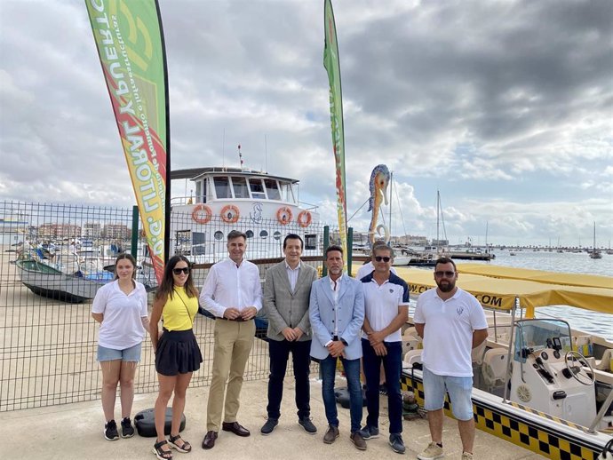 Inauguración del nuevo servicio de transporte en el puerto de Lo Pagán (San Pedro del Pinatar).