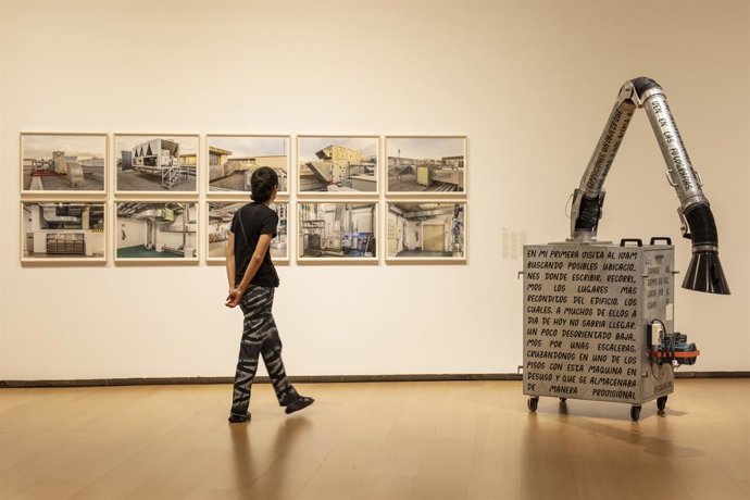 Visitant en una exposició de l'IVAM  (arxiu)