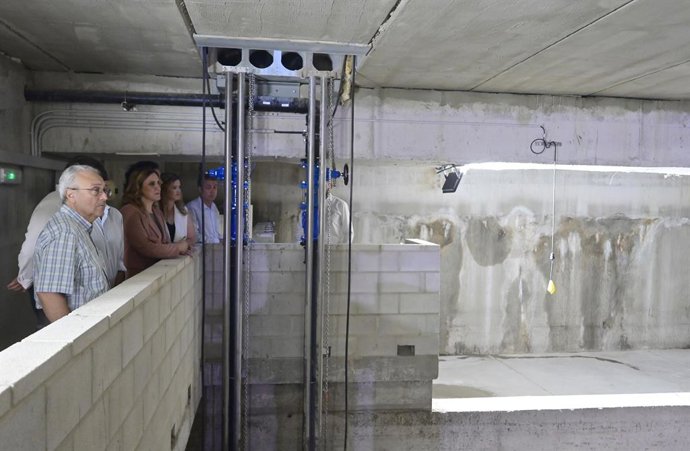 L'alcaldessa de València, María José Catalá, visita el dipòsit de tempestes del Saler amb motiu de la seua posada en funcionament.