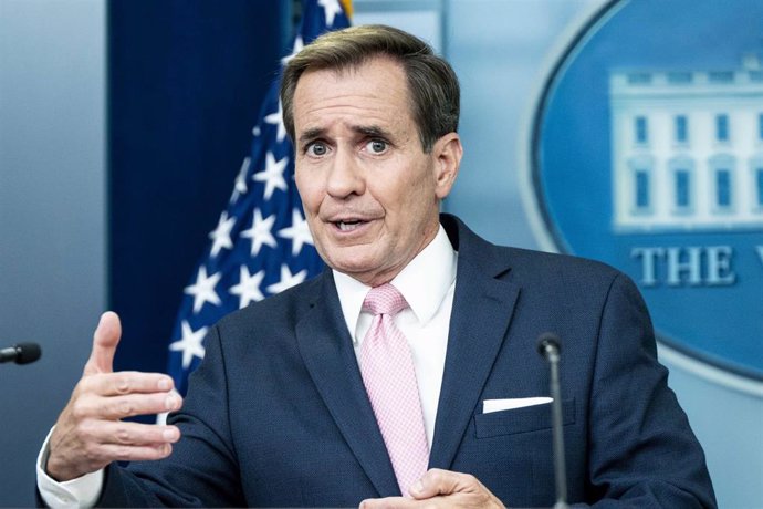 El portavoz de Seguridad Nacional de la Casa Blanca, John Kirby, durante una rueda de prensa