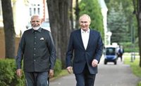 Putin y Modi apoyan una "solución pacífica" para la guerra en Ucrania durante un encuentro en Moscú