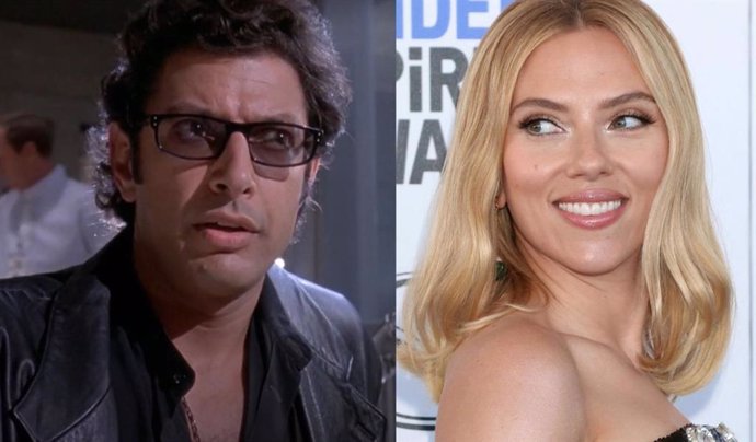 Jeff Goldblum da la bienvenida a Scarlett Johansson a Jurassic World