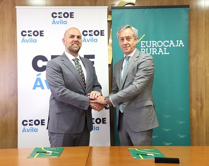 El presidente de CEOE Ávila y el presidente de Eurocaja Rural.