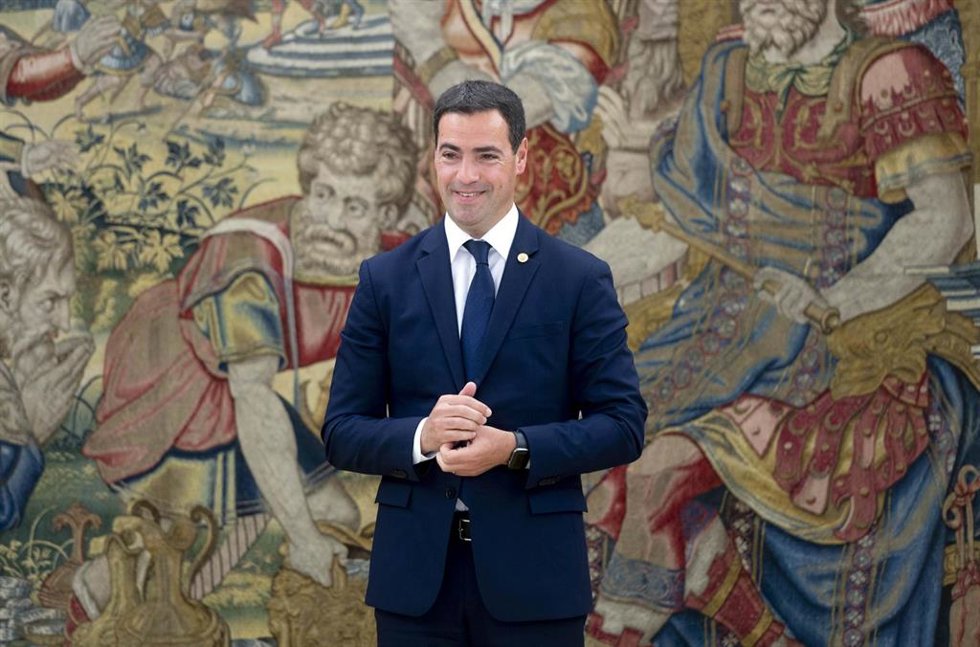 El lehendakari, Imanol Pradales, durante una audiencia en el Palacio de La Zarzuela, a 8 de julio de 2024, en Madrid (España).