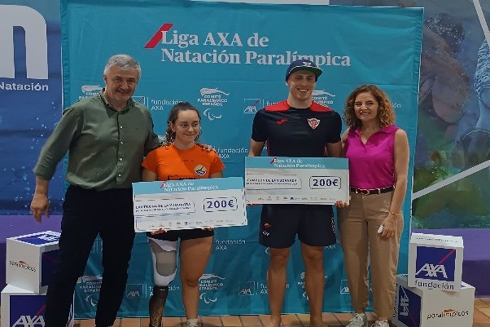 Beatriz Lérida e Iván Salguero, ganadores de la prueba de Madrid de la Liga AXA de Natación Paralímpica 2024