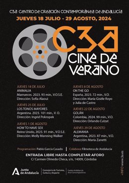 Cartel del ciclo en el cine de verano del C3A.