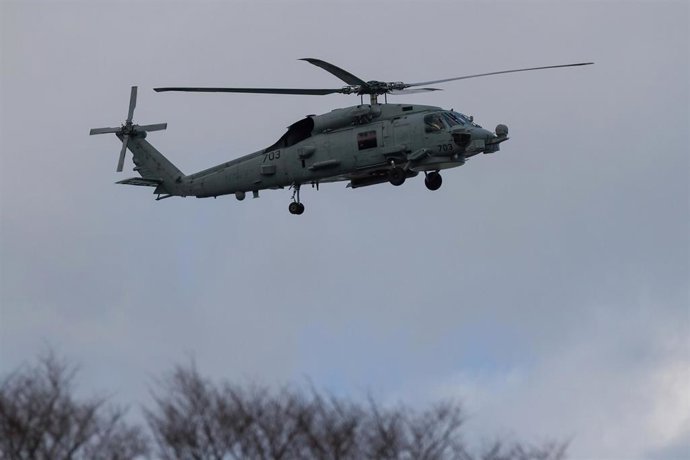 Archivo - Imagen de archivo de un helicóptero militar en Japón.