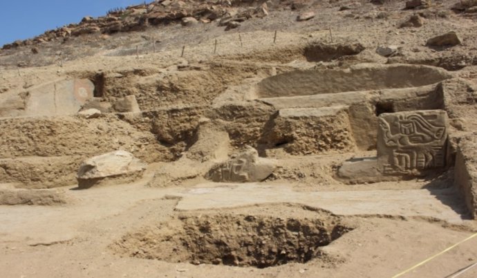 Vista de las nuevas ruínas del Periodo Formativo excavadas en el norte de Perú.