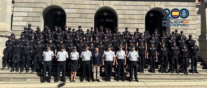 Agentes en prácticas de la Policía Nacional que forman parte de la XXXIX promoción de la Escala Básica