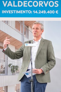 El presidente de la Xunta, Alfonso Rueda, en un acto en Pontevedra