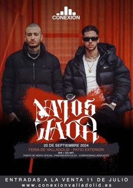 Cartel del concierto de 'Natos y Waor' en Valladolid.