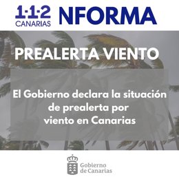 Prealerta por viento