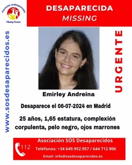 Buscan a una mujer de 25 años desaparecida el sábado en Madrid